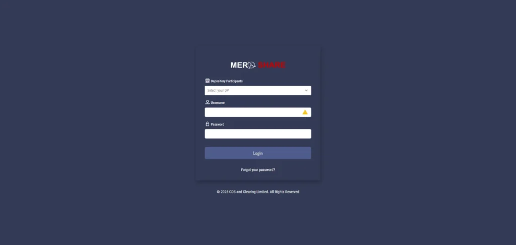 mershare login dashbaord