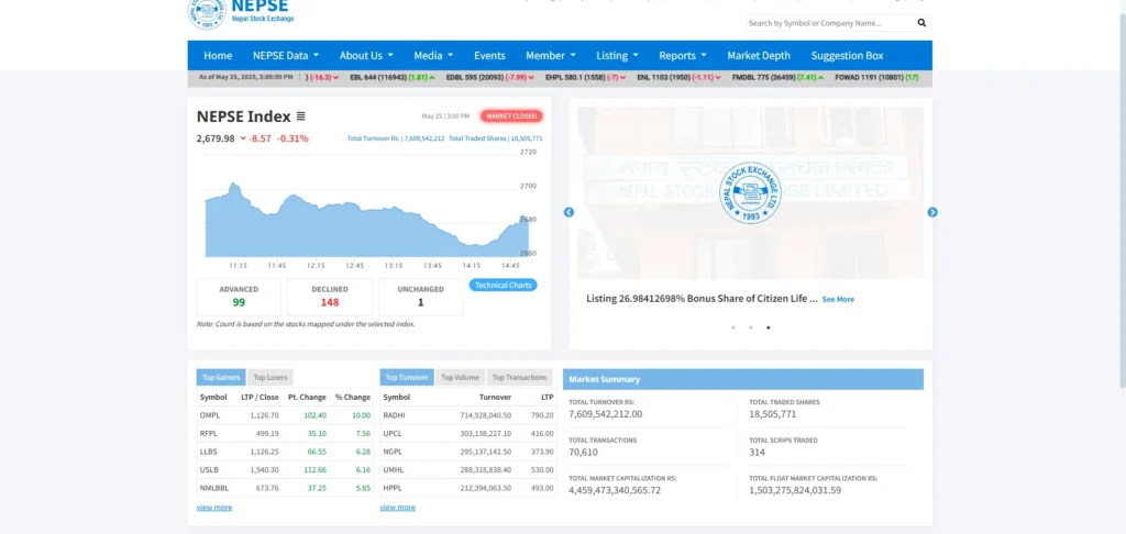 nepse dashboard