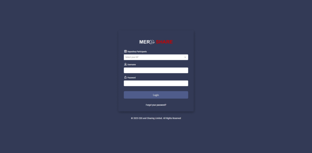 to check ipo result login into meroshare dashboard
